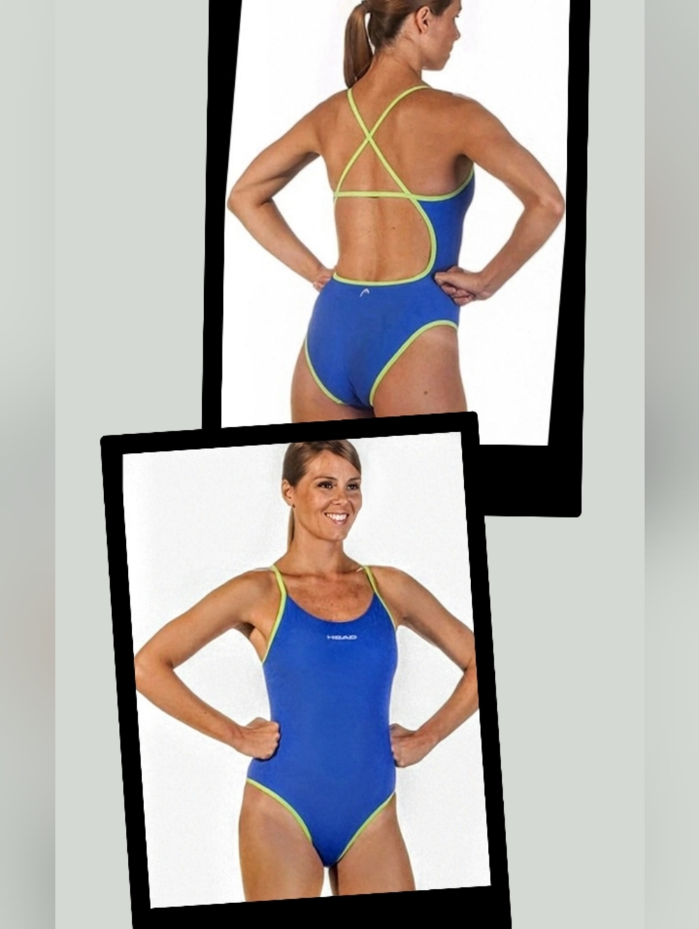 HEAD Liquid Power Tropic Lady One Piece Swimsuit Blue Lime Size UK / USA 30 NWT